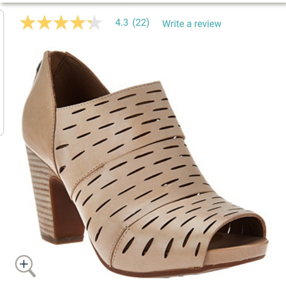 Clarks Artisan Leather Perforated Booties - Posh